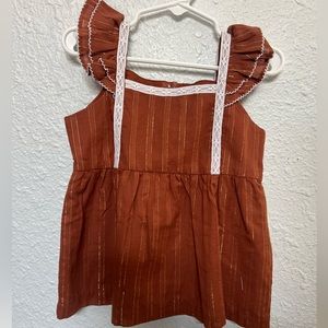 NWT Janie & Jack brown blouse